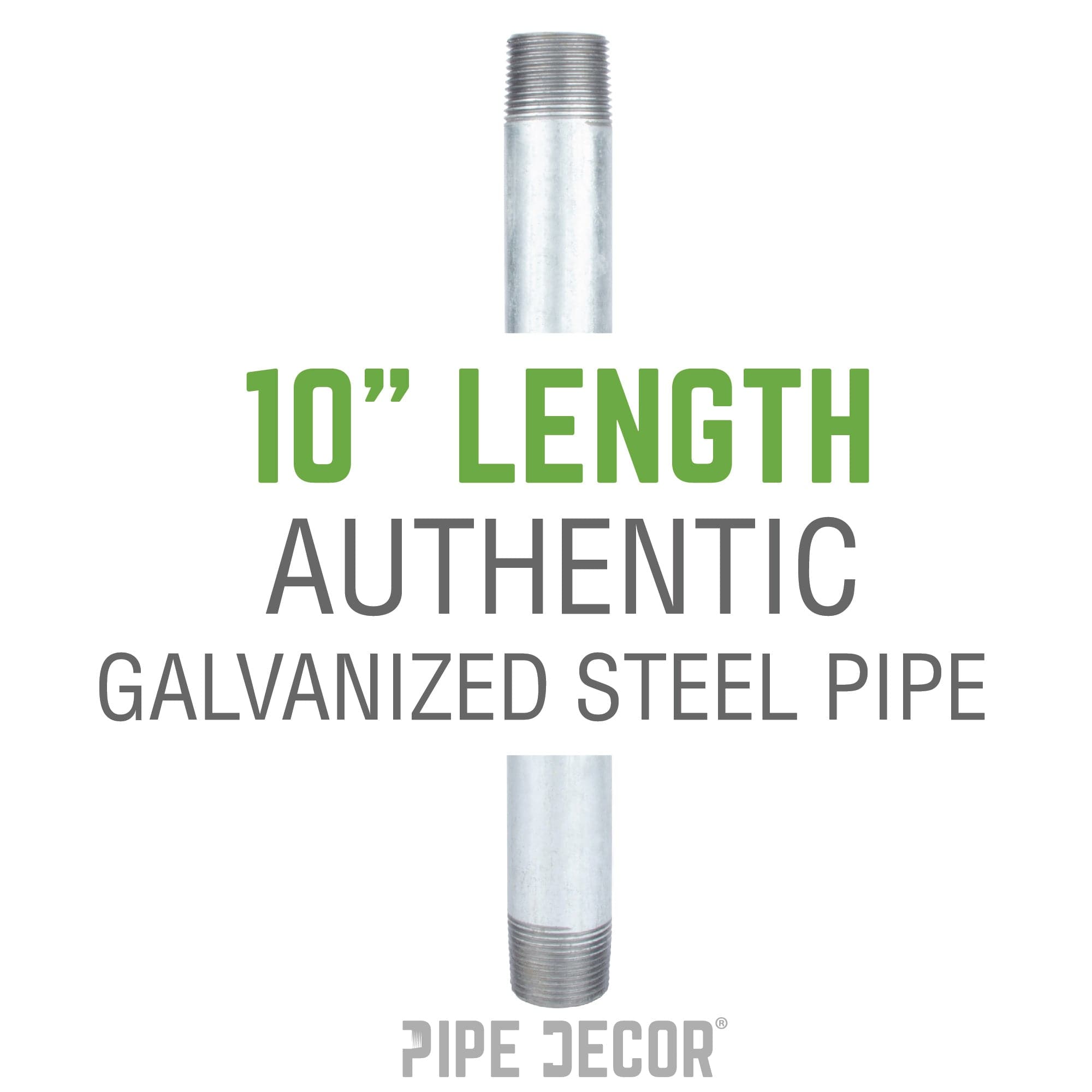 1/2 in. x 10 in. Galvanized Steel Nipple