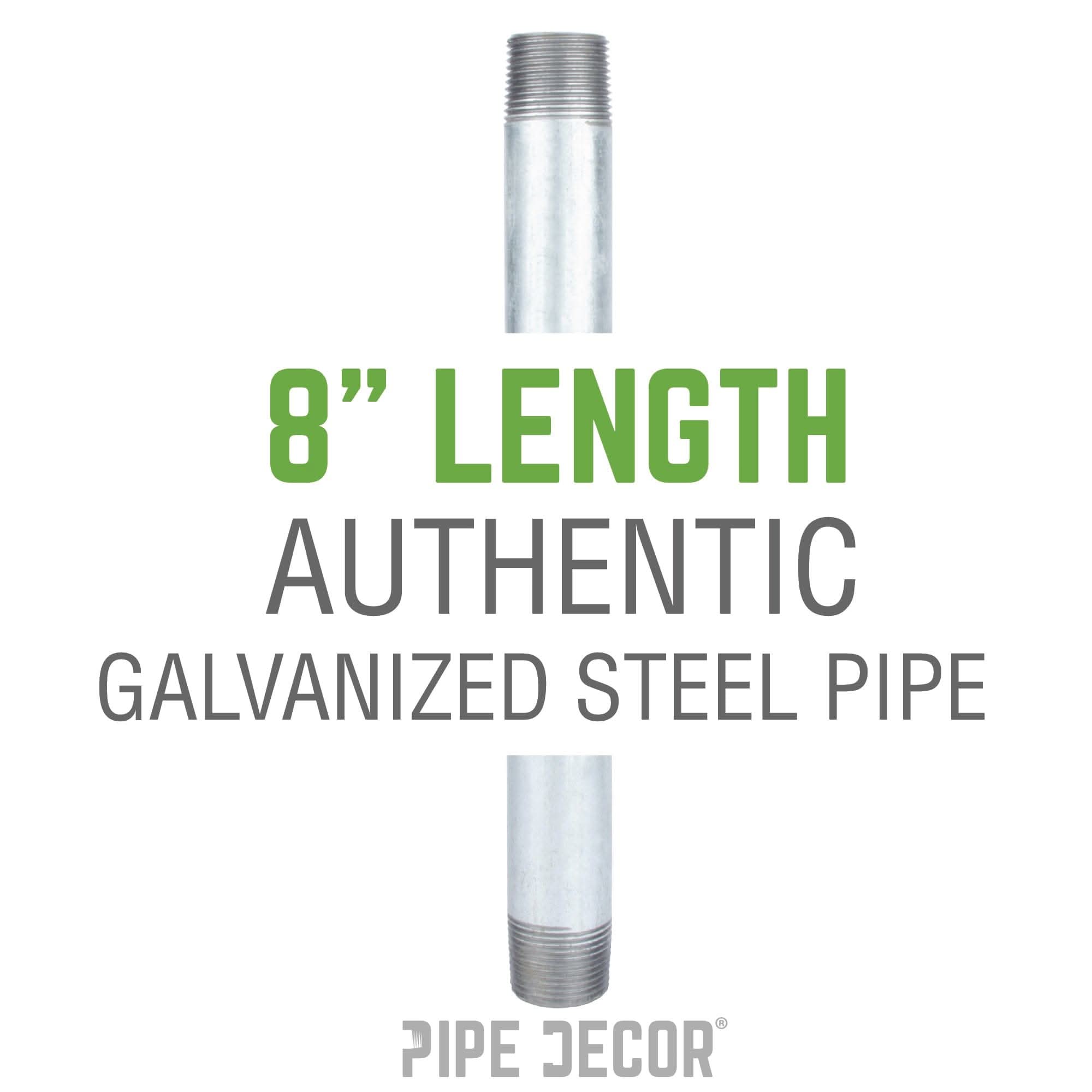 2 in. x 8 in. Galvanized Pipe