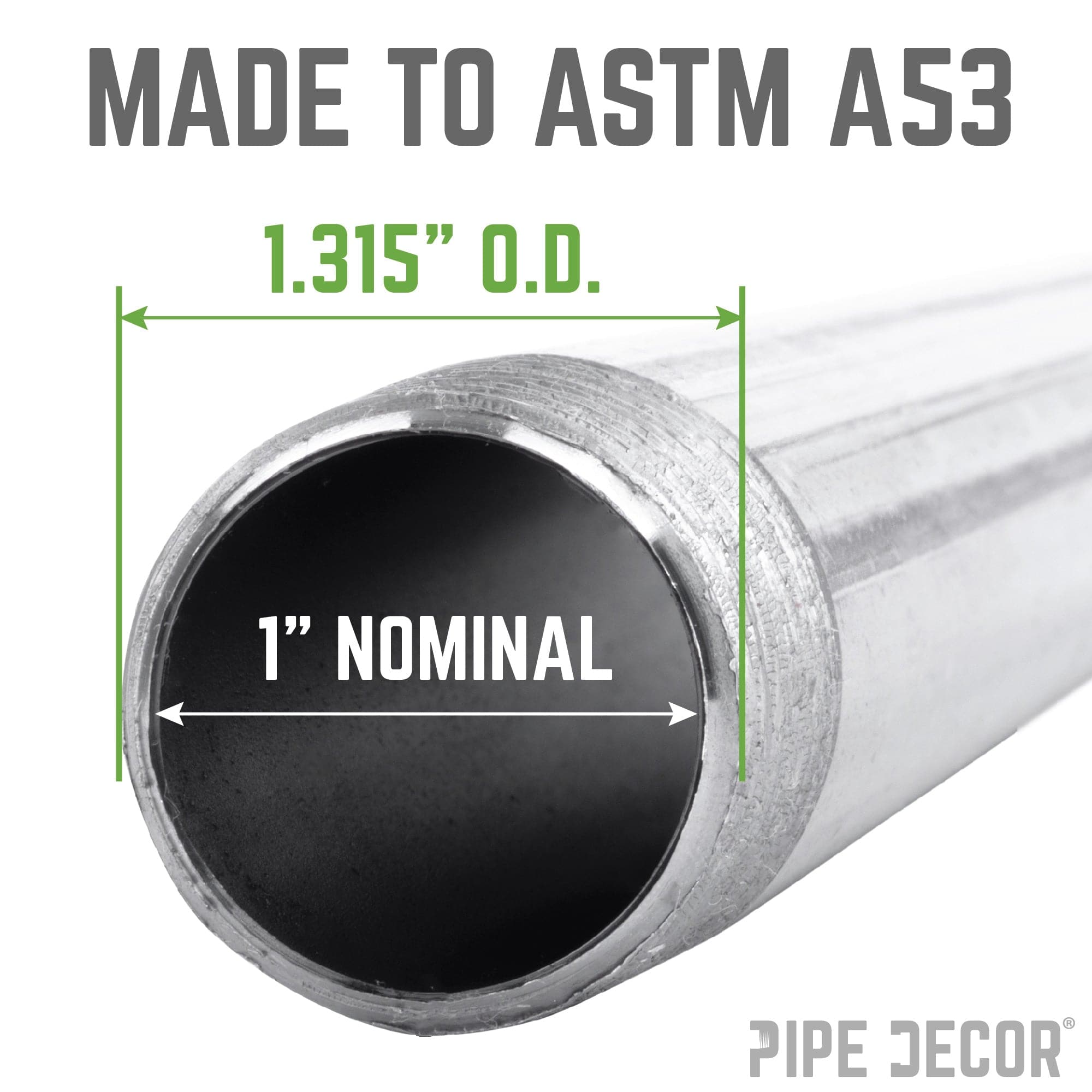 1 in. x 30 in. Galvanized Steel Pipe