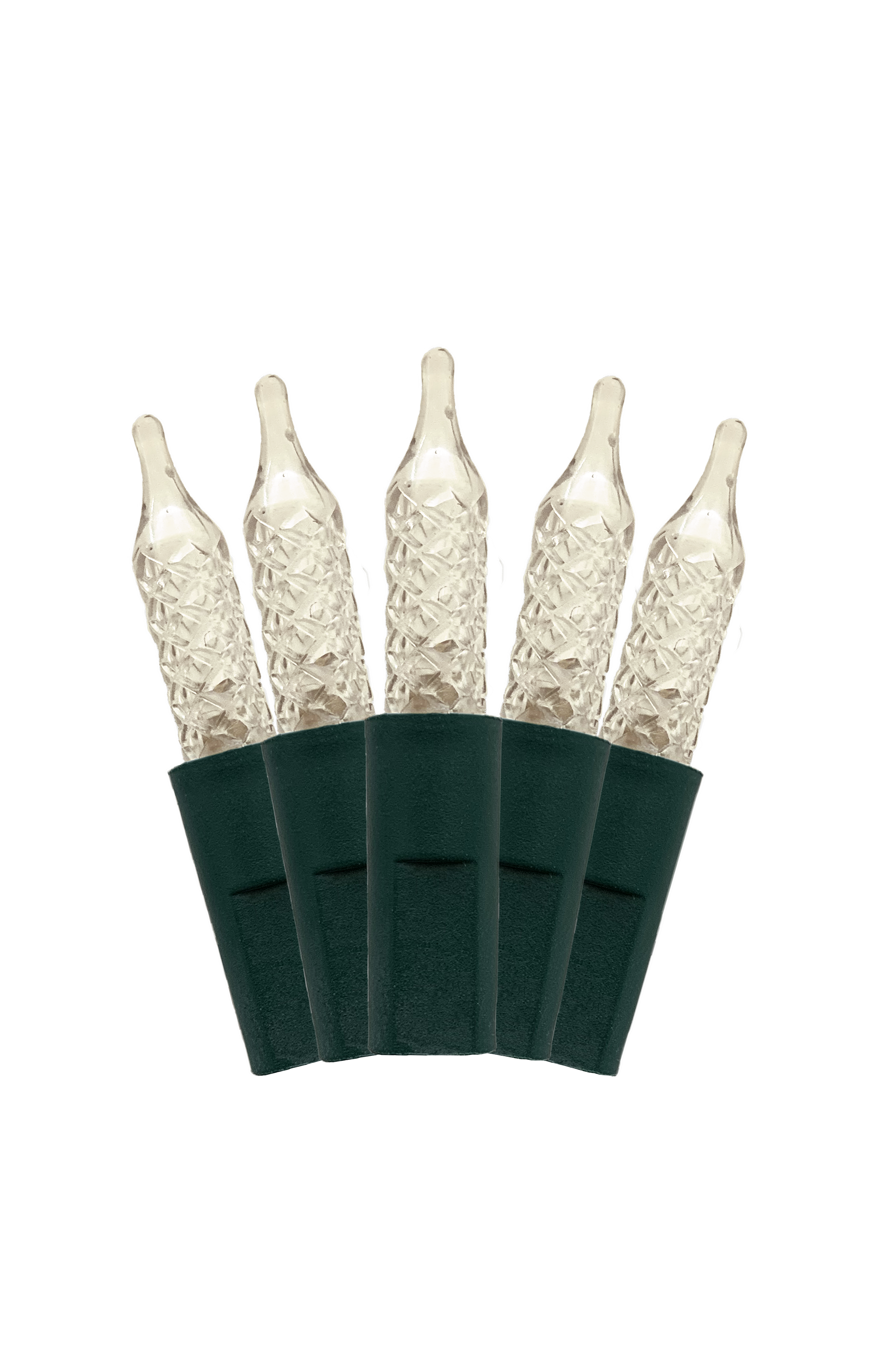 70 LED Indoor/Outdoor Crosshatch Pointed Tip Green Cable Christmas String Lights