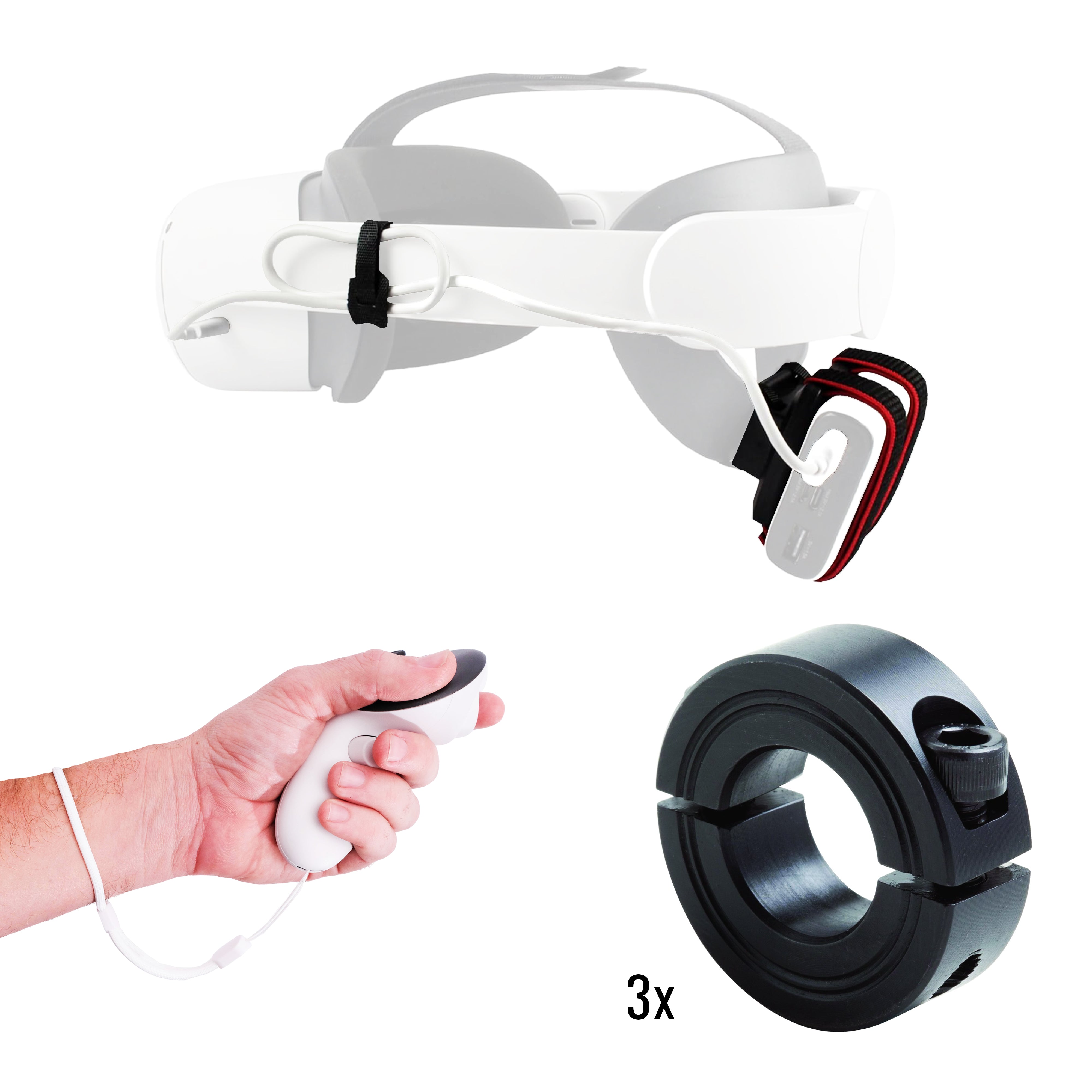 DriVR Elite Mini -  Adjustable VR Weighted Golf Club Handle Accessory - Compatible with Quest 2, 3/3s, and Pro