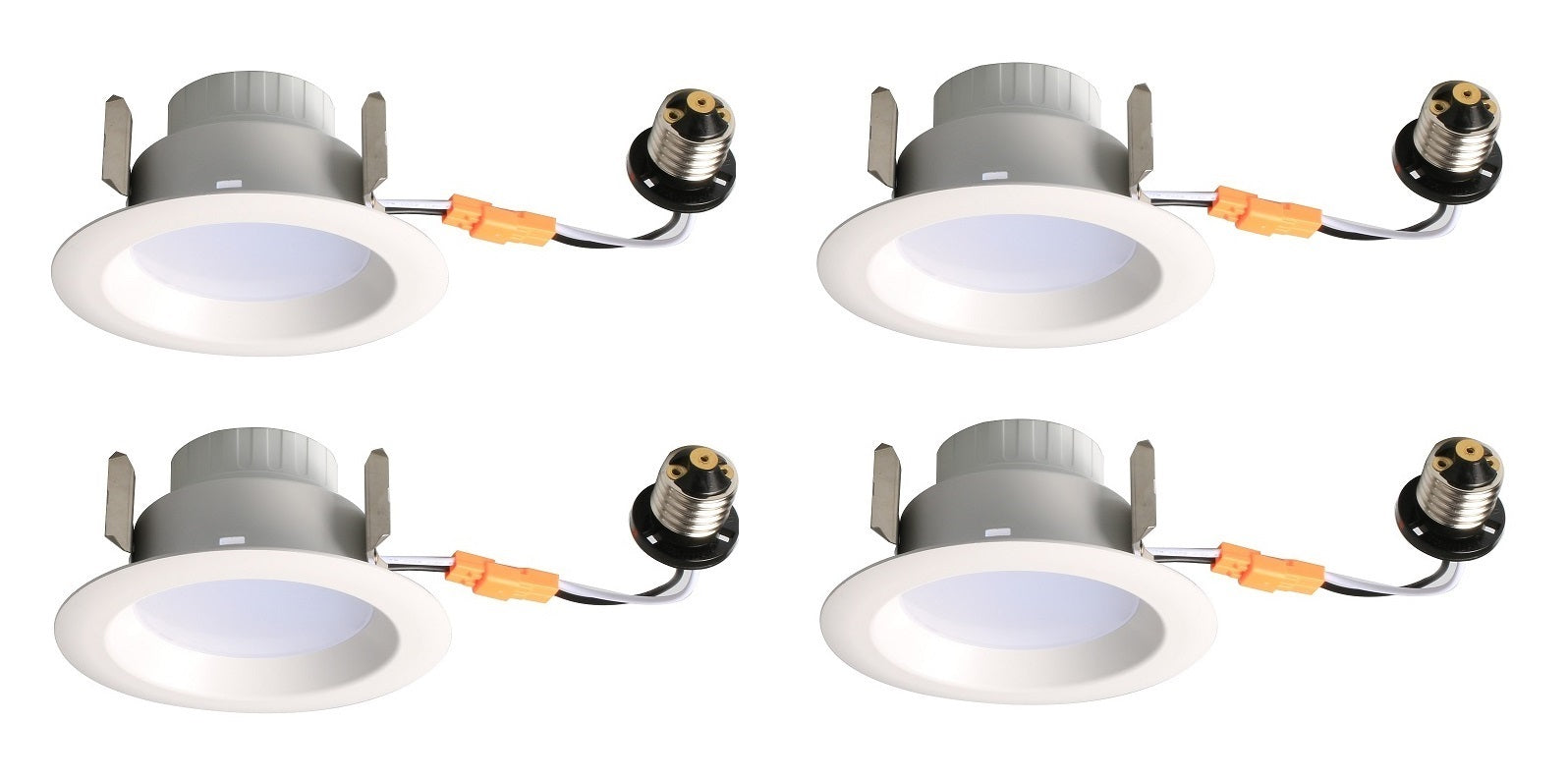 Elegant Lighting R40927Krf-4Pk Gaige - 5.08" 9W 2700K 1 Led 100-¦ Beam Angle Recessed Retrofit (Pack Of 4), Matte White Finish