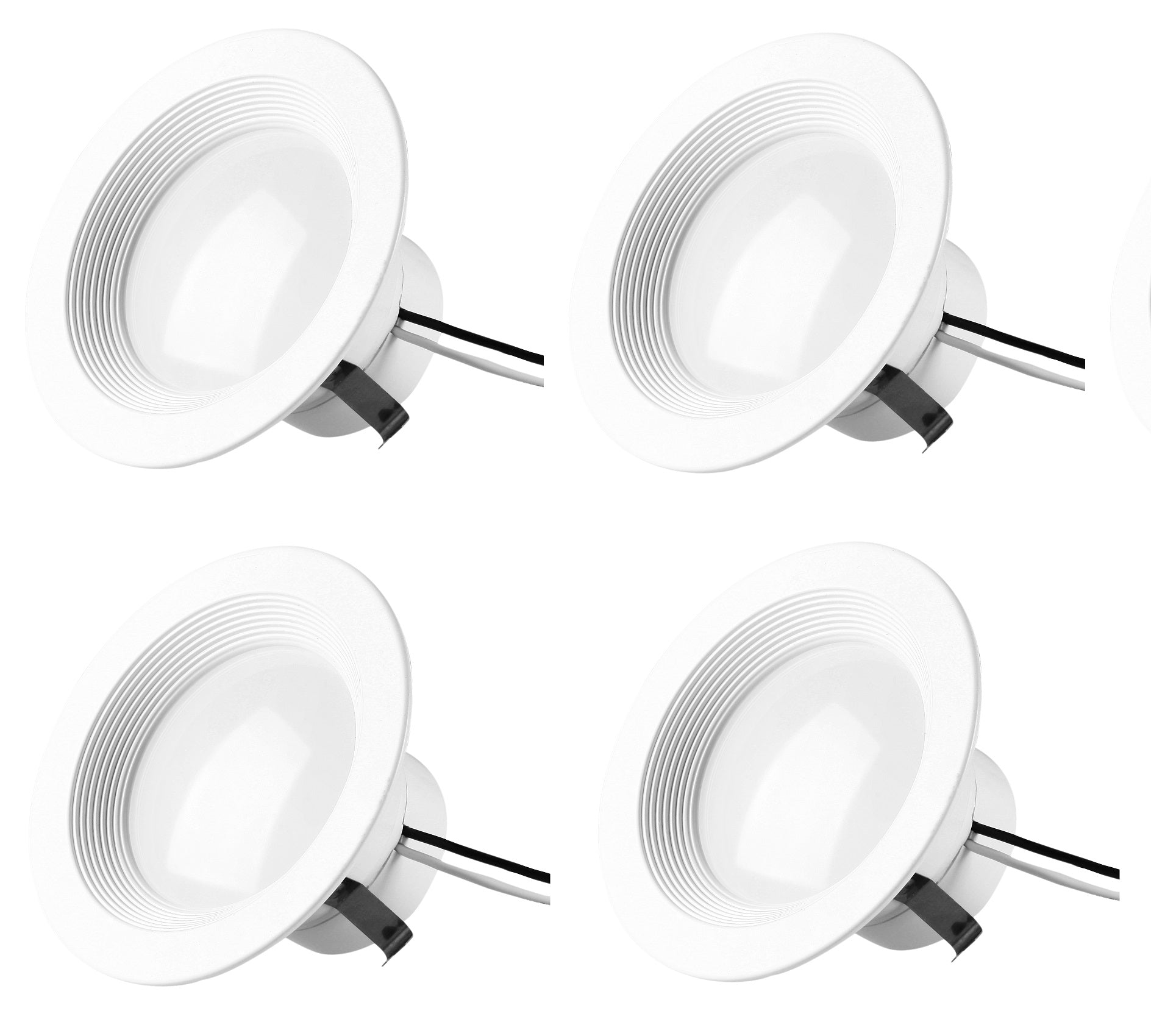 4 INCH RETROFIT  5000K  100  CRI90  ES  UL  12W  65W EQUIVALENT  50000HRS  LM750  DIMMABLE  INPUT VOLTAGE 120V 4 PACK
