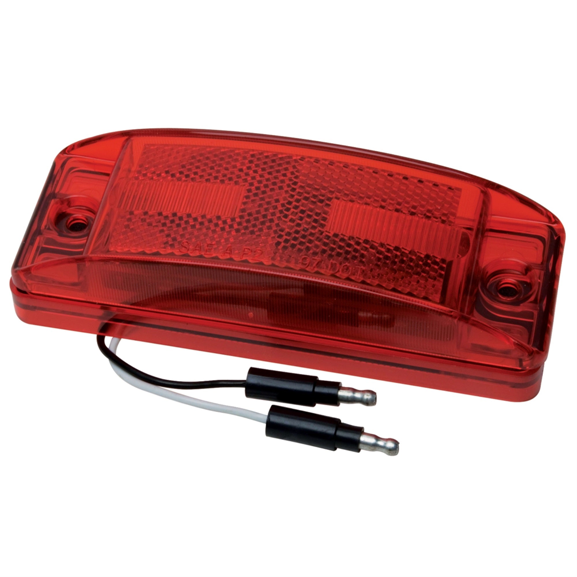 Roadpro 8-Led Marker Light Rp-1284R Rectangle 6-Inch By 2-Inch Lens Truck Trailer Side Marker Lights Red