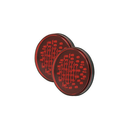 RoadPro LED Sealed Stop/Tail/Turn Light - 4in Red - Model RP-5570R40L/2 - 2 per Pack - Polycarbonate