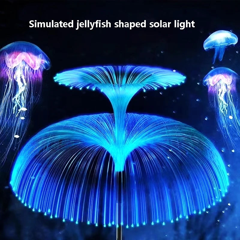 Solar Jellyfish Lamps Outdoor Garden Pathway Lights Waterproof Lawn Lights Solar Power Yard Walkway Patio Decor