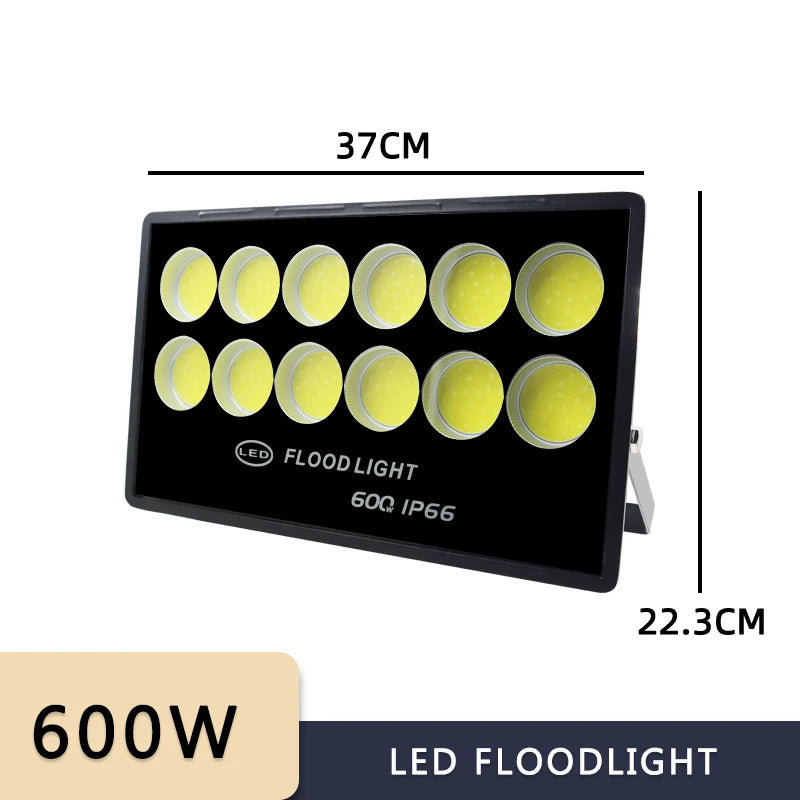 NEW Led Flood Light 500W 400W 300W 200W 100W AC 220V Outdoor Wall Floodlight Spotlight IP66 Waterproof LED Street Lamp