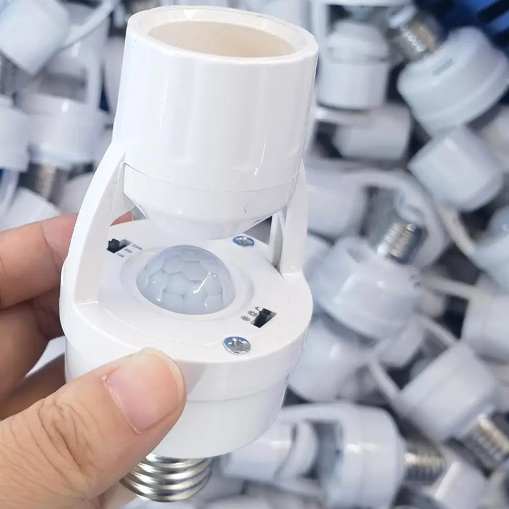 360 Degrees Human Induction Motion Sensor Lamp Socket Base AC85-265V Delay Time Switch E27 Base Holder Socket Adapter