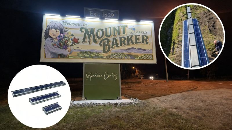 Solar Billboard Light – IP65 Waterproof | 9W LED Aluminum Linear Wall Lamp BICSSL‑04