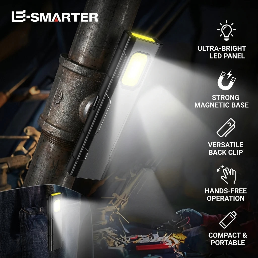 Portable Rechargeable Mini LED Keychain Flashlight 800LM Magnetic Pocket Torch Light for Work, Camping, Emergency, Car Use