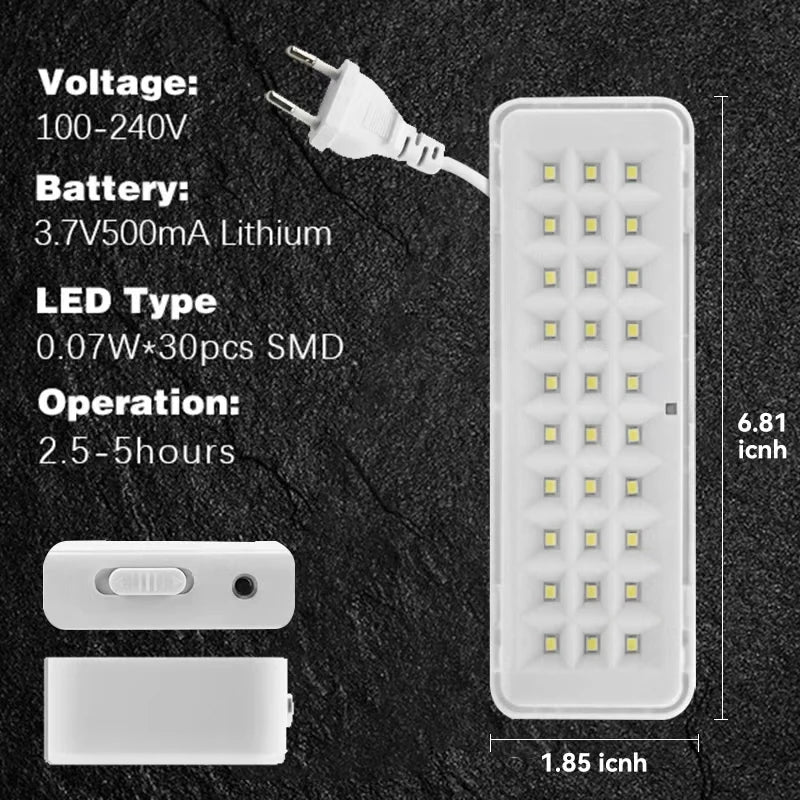 Fire Fighting Light 30LED Emergency Light Fire Emergency Lighting Luminaire 2 Modes Wall Mounted Emergency Lamp Smart Home Bulbs