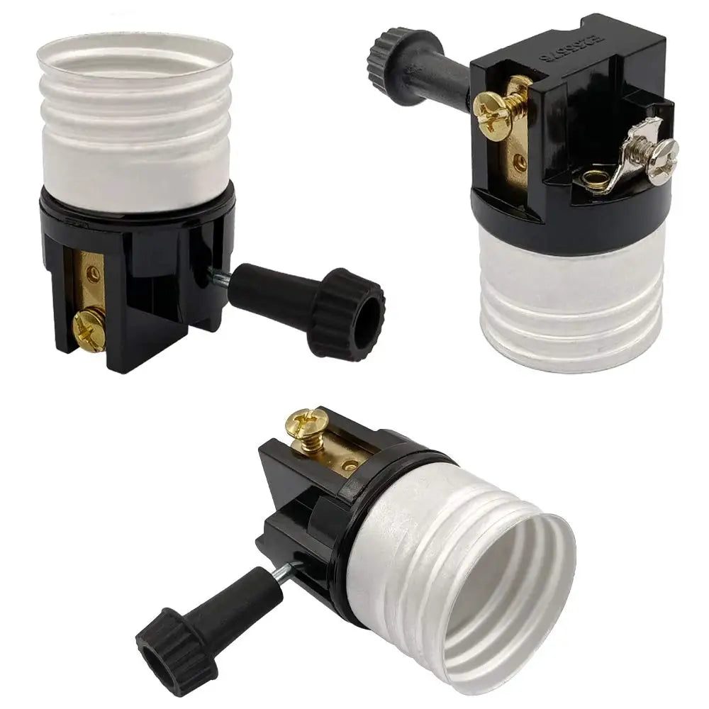 3 replacement parts for street light sockets, E26/E27 lamp holder repair kit, medium base only, incandescent lamp bracket, detac