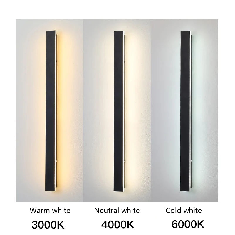 New Outdoor Waterproof Modern LED Wall Lights With Remote Living Room Bedroom Corridor Porch Black LED pendant Light Dimmable
