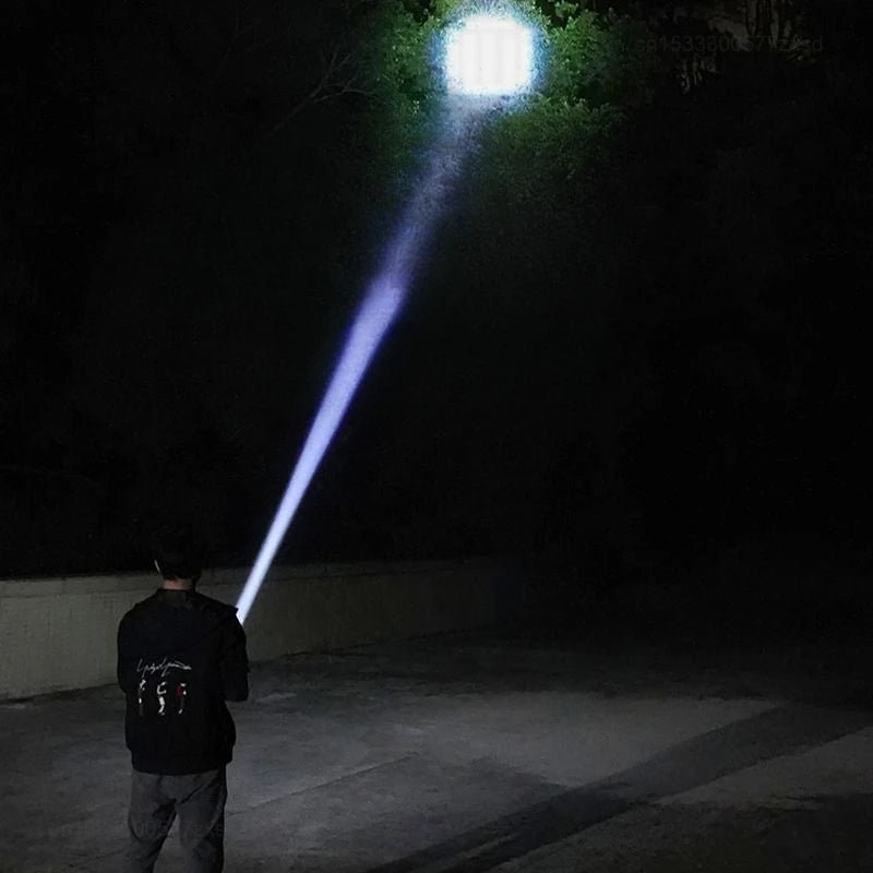 New Outdoor Flashlight Portable Strong Light Variable Focus With Floodlight Side Lights Home Portable LED Flashlights Camping