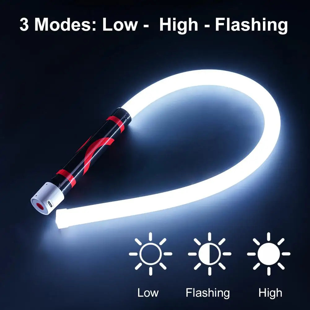 27" Flexible LED Work Light Multi-Function 800 LumensUSB-C Rechargeable 3 Modes Waterproof Outdoor Tool