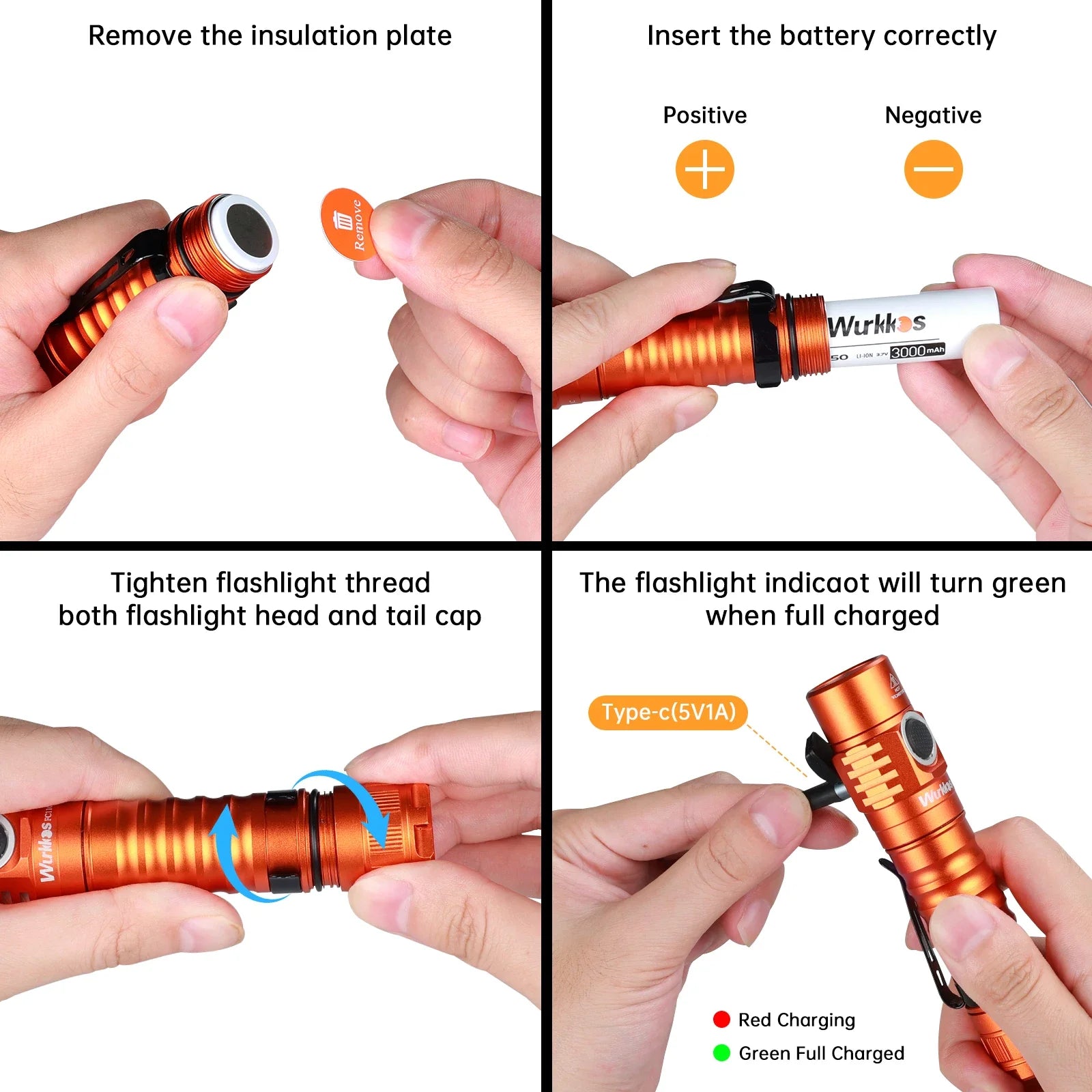 Wurkkos FC11C Nichia 519A Powerful 18650 Flashlight, USB C Rechargeable,Buck Circuit 1200Lumens with Magnetic Tail