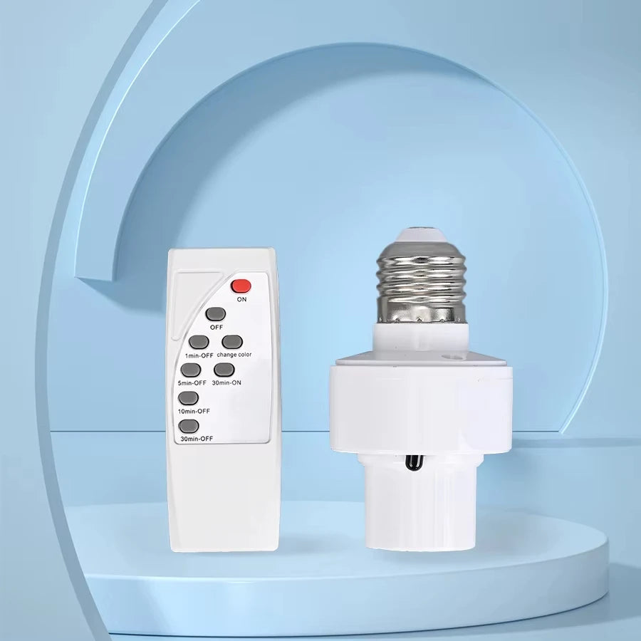 Infrared Smart LED Lampholder E27 with IR Remote Control AC85-265V Convertible Lamp Base for Lazy People