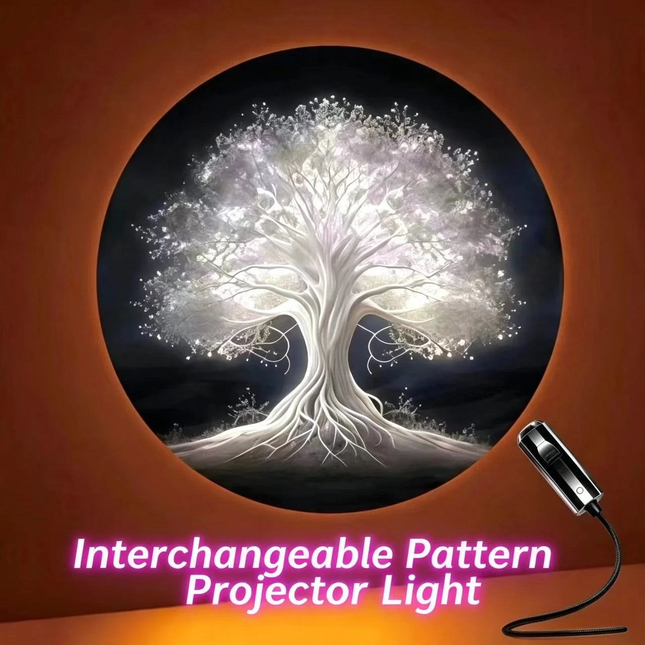 Life Tree Projection Ambient Light Photography Live Streaming Ambient Night Light Home Bedroom Car Universal Eternal Tree Night