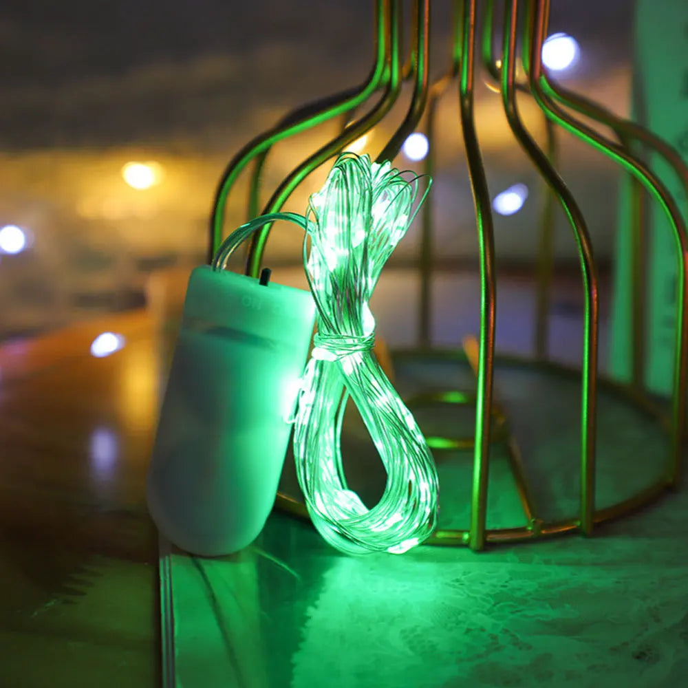 LED Copper Wire String Lights Waterproof Fairy Lights Battery Powered Garland DIY Christmas Party Wedding  Holiday Decoration