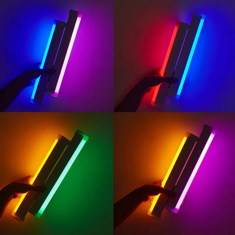 Colorful Tube Light RGB Light 32cm USB Light Night Light Purple Blue Light Stick Room Lamp Handheld Hanging Fill Light Photo