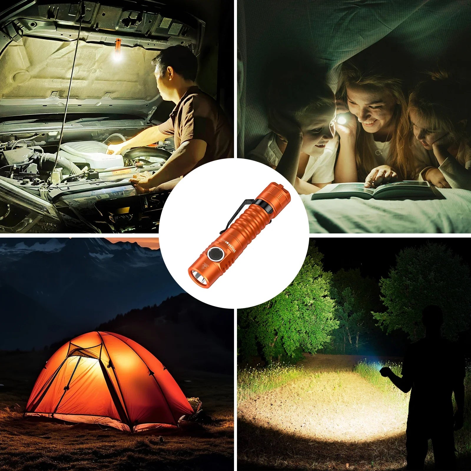 Wurkkos FC11C Nichia 519A Powerful 18650 Flashlight, USB C Rechargeable,Buck Circuit 1200Lumens with Magnetic Tail