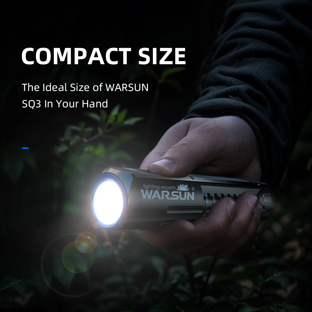 Warsun Powerful LED Flashlight Magnet Rechargeable Torch Light Portable Lantern  8 Modes Hand Lamp For Camping Hiking  Emergen