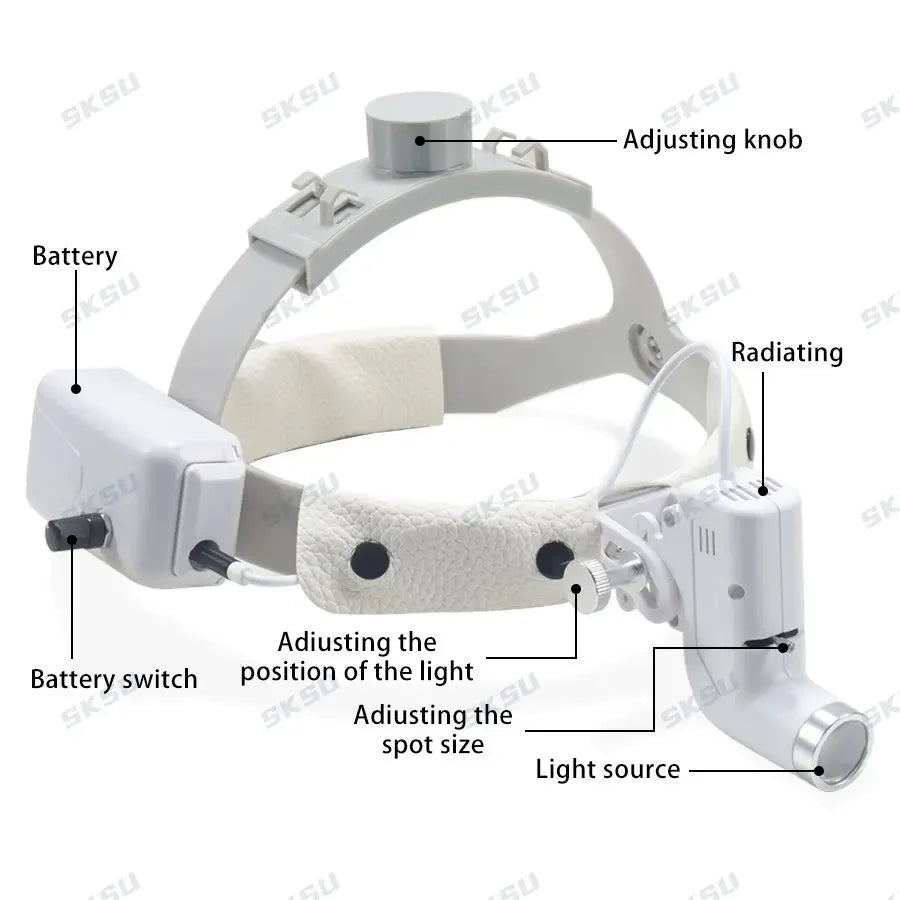 5W LED ENT Dental Headlight Lamp for Dental Loupes Surgical Lights Medical Dentistry Surgery Light for Dentists