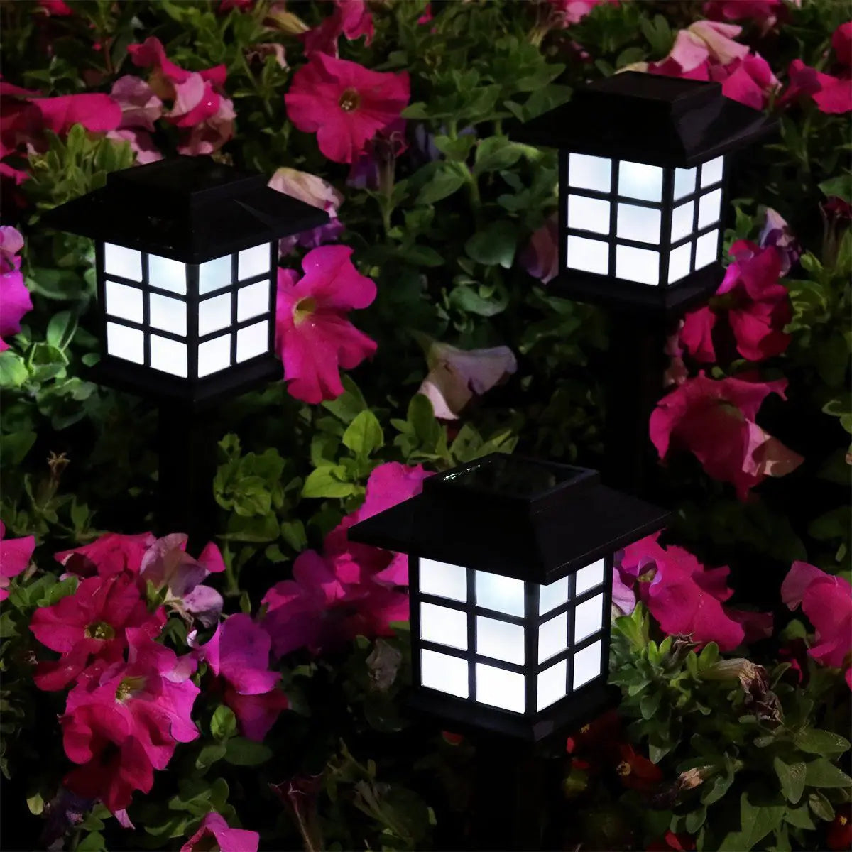 2 Pack Solar Pathway Light Outdoor Solar Lamp Waterproof Landscape Lighting for Garden Yard Patio Walkway Driveway Camping Decor
