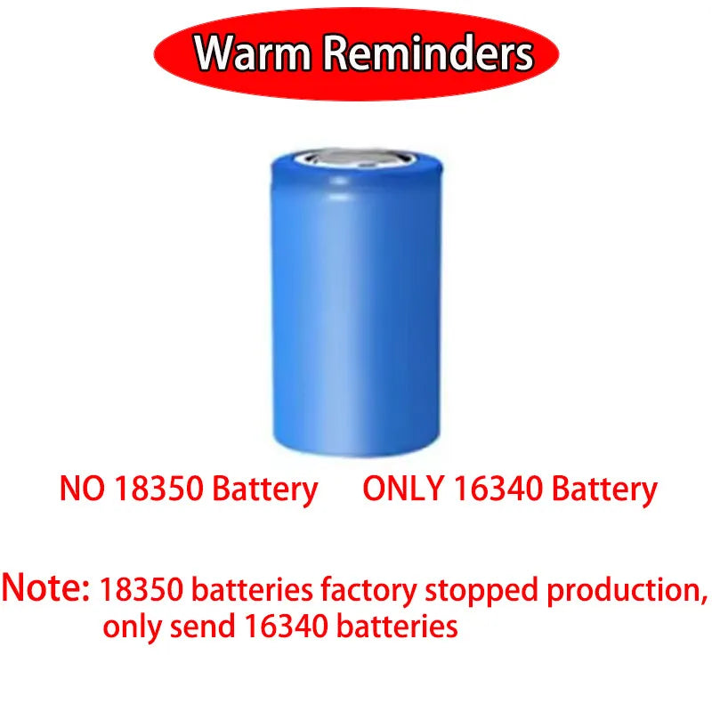 Flashlight Rechargeable EDC Torch Waterproof Hiking Camping Portable Flashlight 16340Battery with Pen Clip Tail Magnet