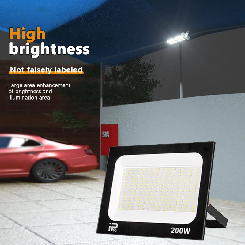 Outdoor IP66 Waterproof Path Light Spotlight LED Floodlight AC220V 10W 20W 30W 50W 100W 200W Outdoor Garden Porch Courtyard Lamp