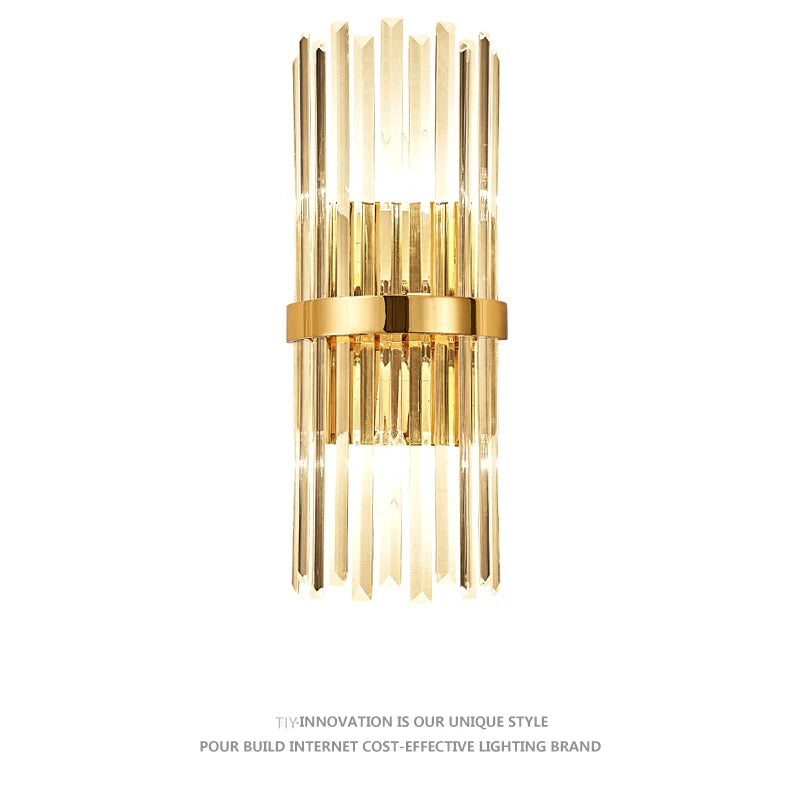 Crystal Wall Lamp Luxurious Gold Silver Wall Lamps For Living Room Bedroom Decor Luminaire Bedside Wall Light Bathroom Fixtures