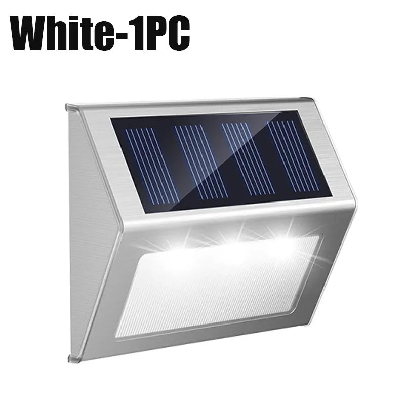 STAARIC 3LED Solar Stainless Steel Staircase Step Guardrail Wall Light Outdoor Courtyard Garden Decoration Atmosphere Light