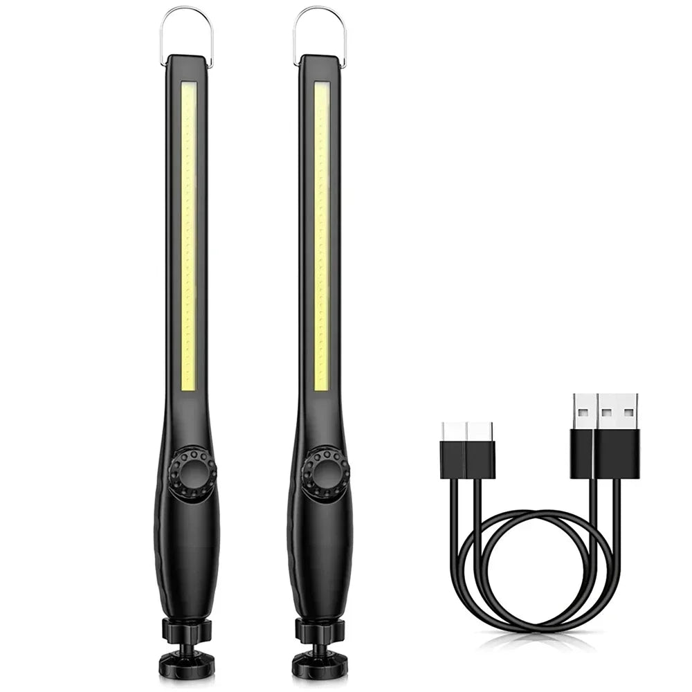 COB Portable LED Work Lights Cordless Magnetic LED Work Lamp Inspection Lights for Car Repair Home Garage Emergency Flashlight