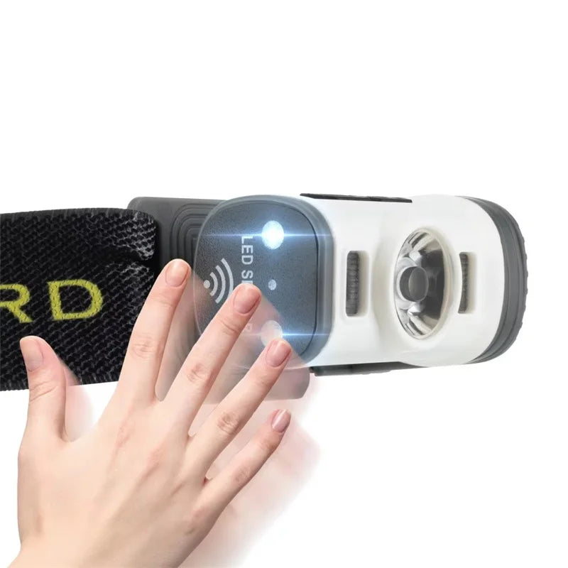 Multi-Functional LED Head Lamp Motion Sensor Hat Clip Lamp Rechargeable Headlight Led Head For Outdoor Fishing Camping Lantern