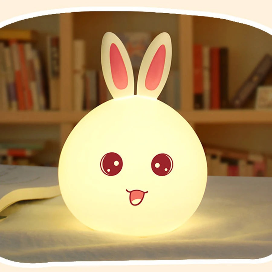 New salamander night light, cute and soft silicone lamp, Axolotl USB charging, bedroom desk ornament, holiday birthday gift