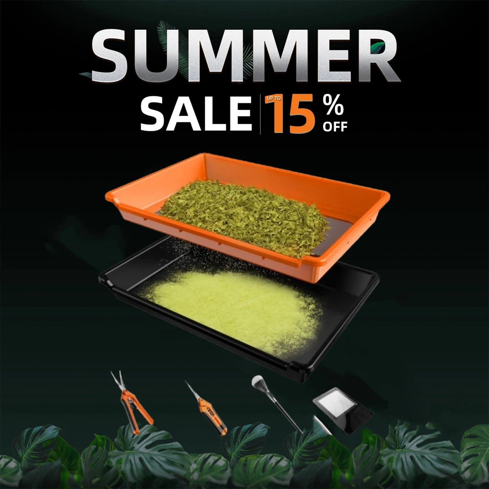 Spider Farmer 2-In-1 Trim Tray 150 Micron 100 Mesh Screen for Pollen & Herb