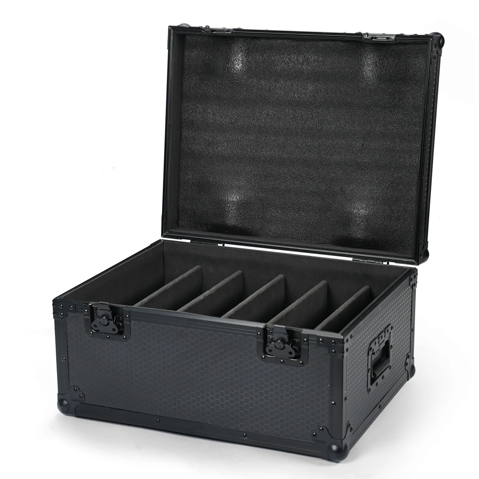 Yiflamefly Premium Soccer Pattern Leather Airline Case Stage Light Box Flightcase For 6Pcs 200W LED 48+8-segment Strobe Light