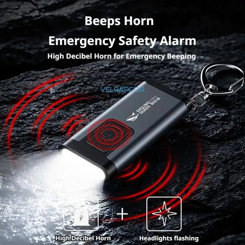 Multifunctional Keychain Flashlight USB Rechargeable Mini Flashlight With COB Work Light Keyring Camping Walking Pocket Lamp