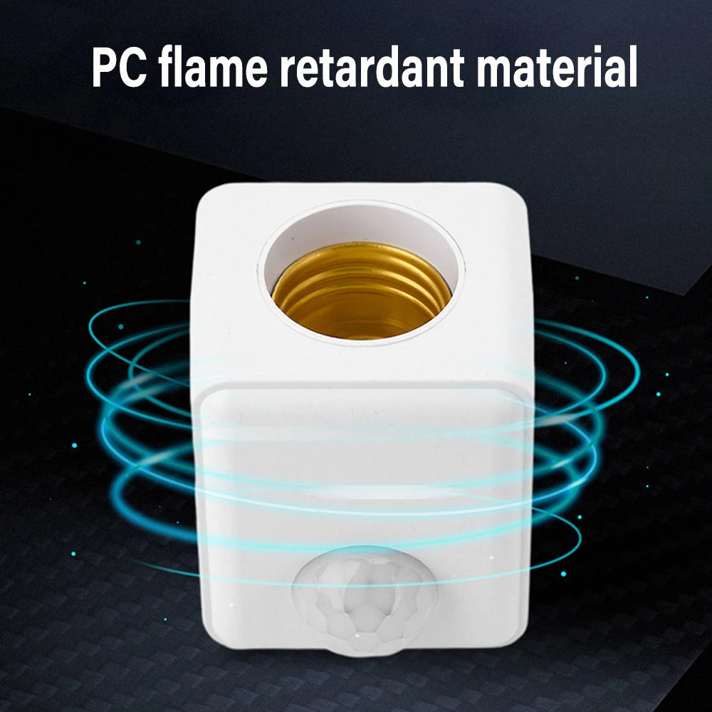 AC110-240V E27 Led Lamp Base with Motion Sensor PIR Human Induction Light Bulb Holder Socket Adapter Converter Adjustable