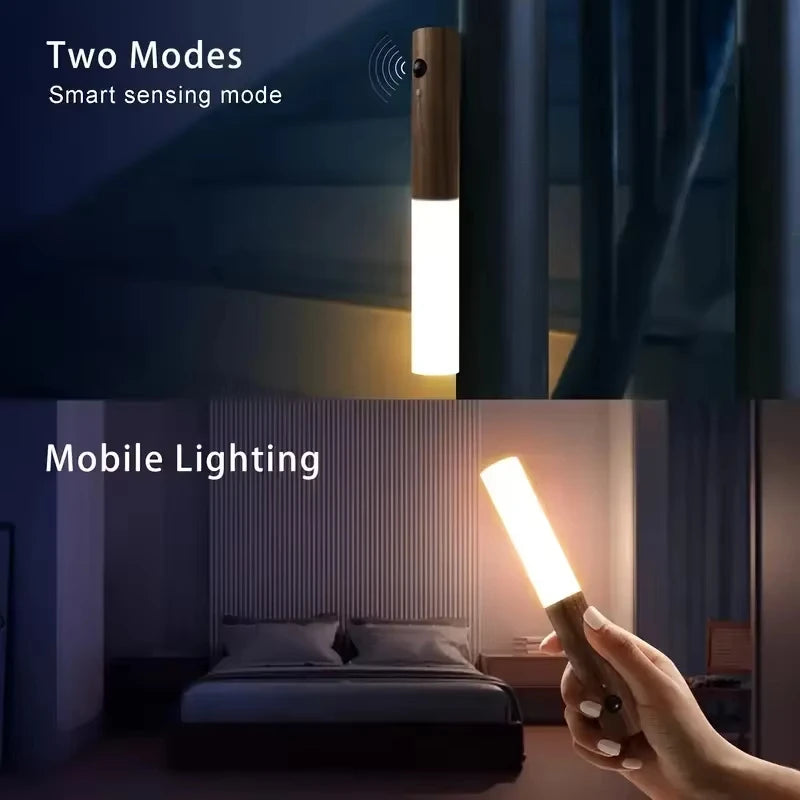 LED Night Light USB Charging Intelligent Human Induction For Bedside Cabinet Home Wardrobe Lighting Motion Sensor Light Led Lamp