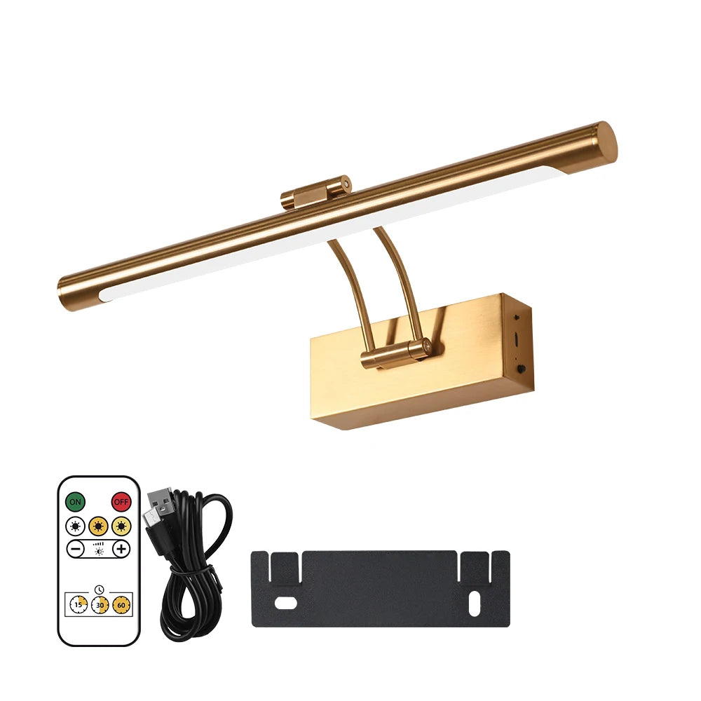 Wall Lamp Usb Rechargeable 4400mAh 5V LED Wall Lights Wireless Picture Light with Remote Control Home Bedroom Decoration