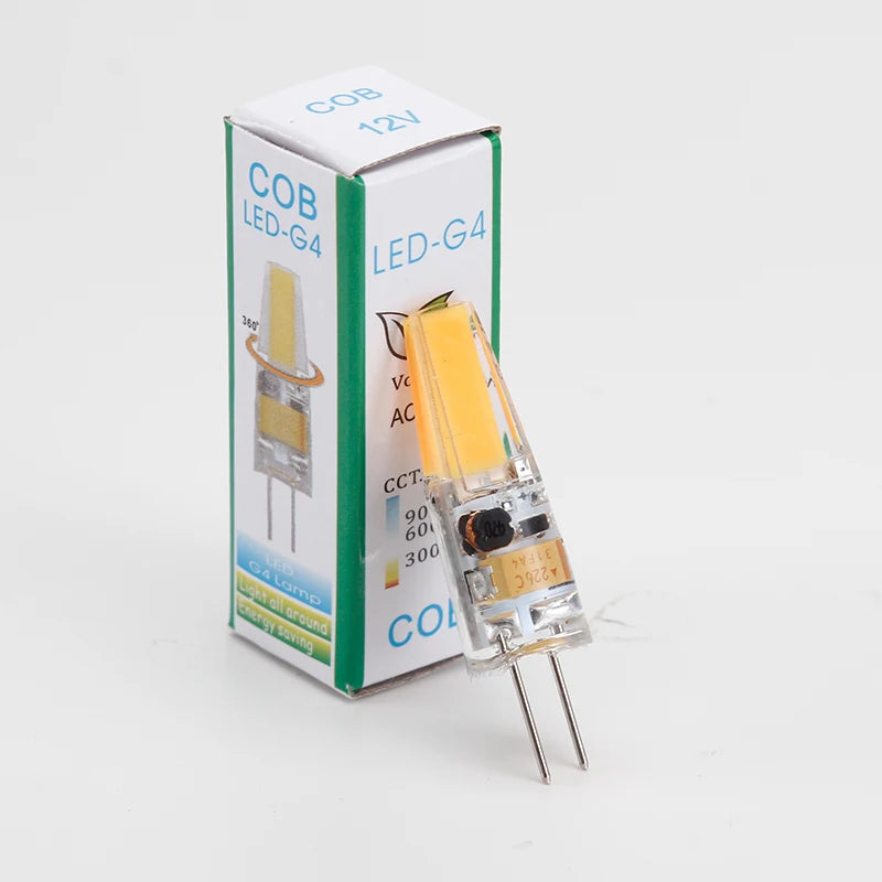 10Pcs G4 LED COB  Mini Lamp 3W Bulb AC DC 12V 220V Candle Lights Replace 30W 40W Halogen for Chandelier Spotlight