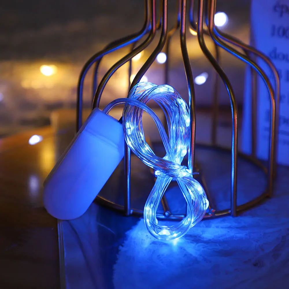 LED Copper Wire String Lights Waterproof Fairy Lights Battery Powered Garland DIY Christmas Party Wedding  Holiday Decoration