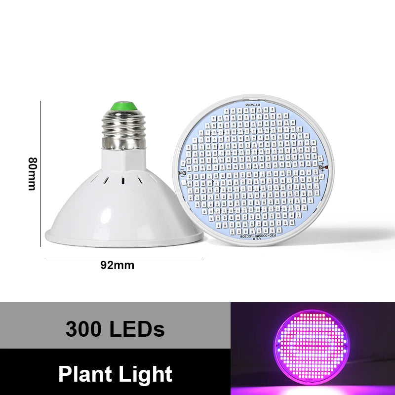 E27 LED Grow Light Bulb Full Spectrum AC85-265V Plant Lamp for Indoor Plants Hydroponics Flower Seedling