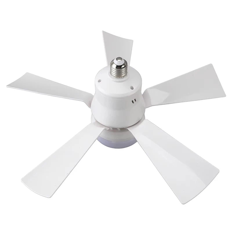 40CM E27 Ceiling Fan Lights with Remote Control Dimming LED Fan Light Black/White Style Cordless Light Socket Fan for Kitchen Bedroom Small Room