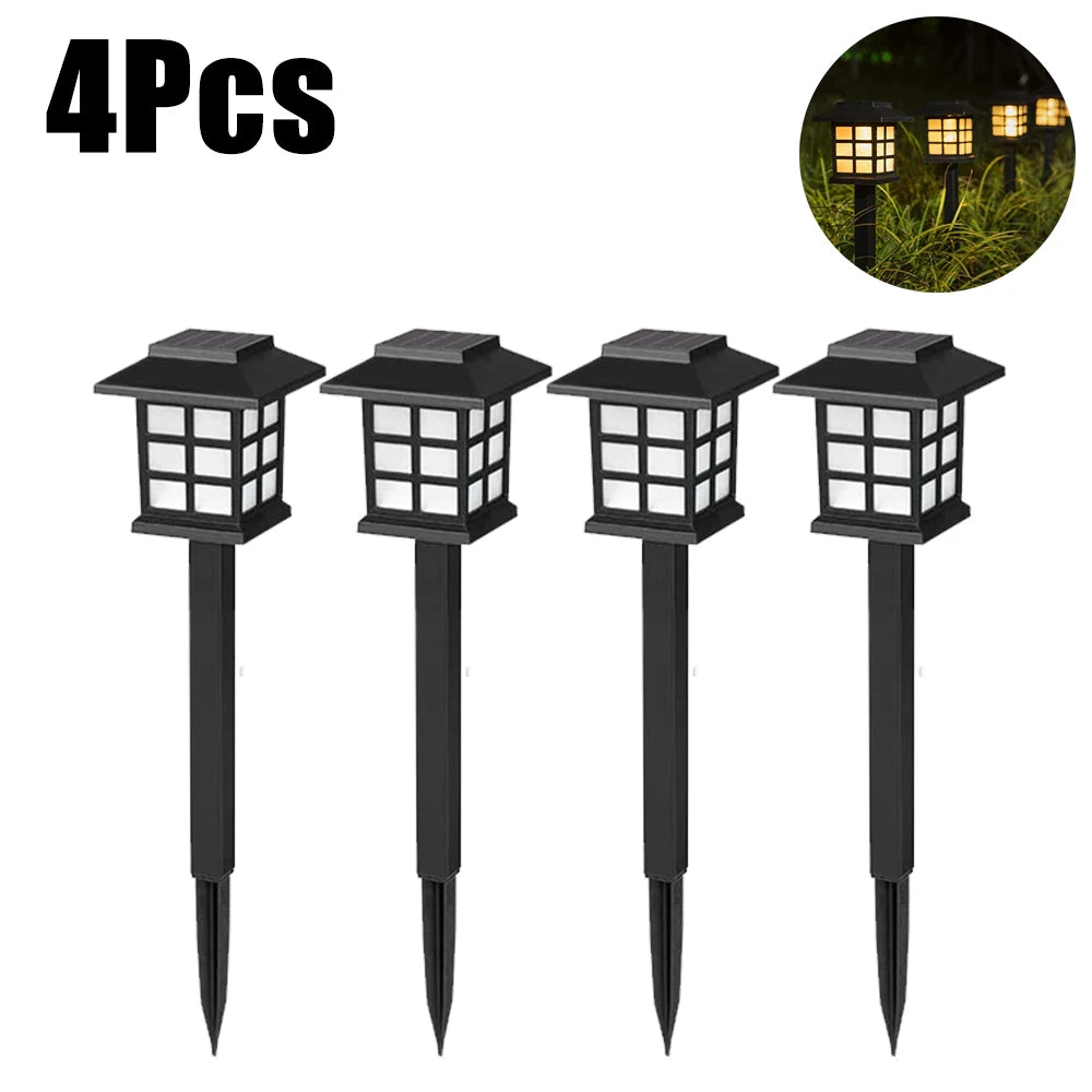 1/2/4/6/8/12Pcs Solar LED Pathway Lights Outdoor Waterproof Walkway Garden Decor Street Lamp for Landscape Yard Patio Driveway