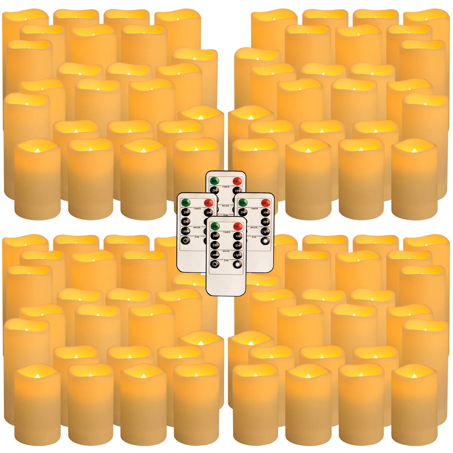 24-144 Units/Set of Waterproof Indoor Flameless LED Candle Lights Wholesale, Party Supplies for Gatherings and Festivals