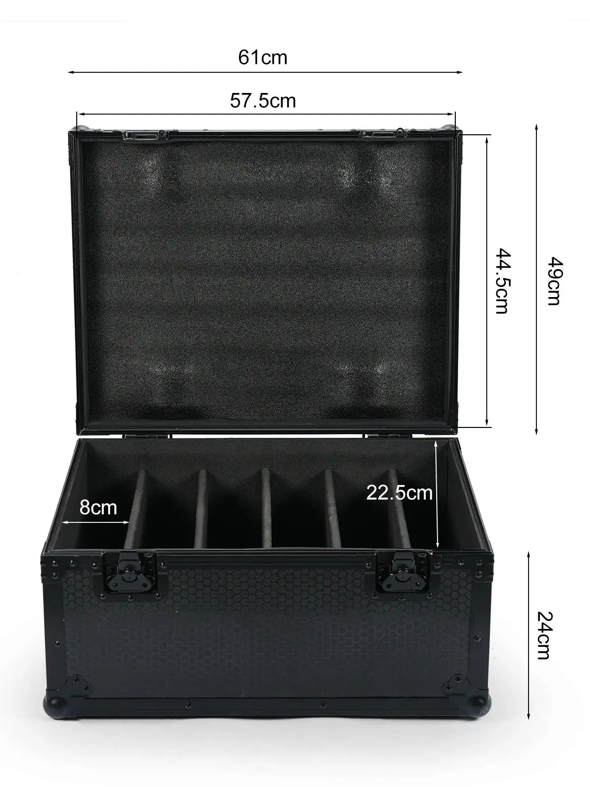 Yiflamefly Premium Soccer Pattern Leather Airline Case Stage Light Box Flightcase For 6Pcs 200W LED 48+8-segment Strobe Light