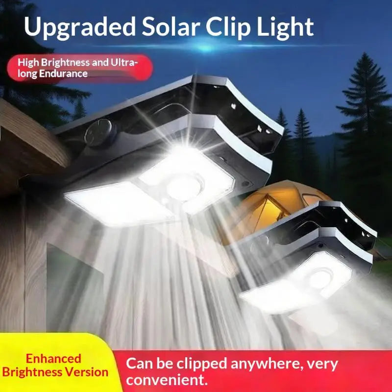 New Upgraded Human Body Sensing Solar Clip Lamp Outdoor Courtyard Lamp Garden Lighting Solar Wall Lamp