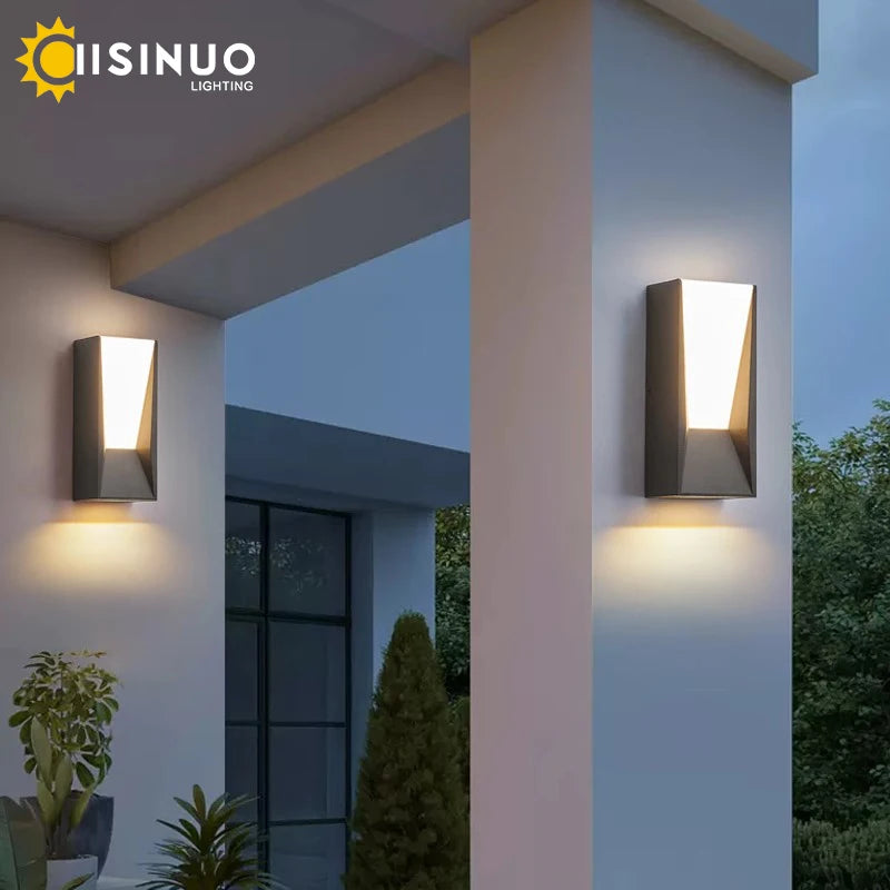 Waterproof Outdoor PIR Sensor Wall Light Durable Aluminum Housing Lamp Garden Courtyard Lighting for Porch Pathway Balcony Decor